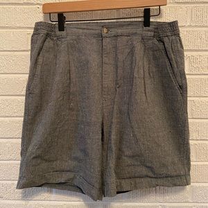 Vintage light blue plaid cotton high waisted shorts